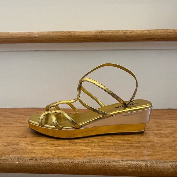 Prada Gold with Silver accent Sandals, 38.5, Made in Italy - Picture 3 of 10